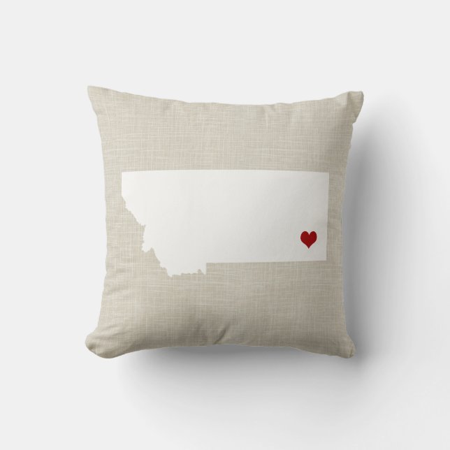 Toile de Faux de coussin d'état du Montana (Recto)