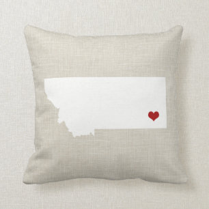 Toile de Faux de coussin d'état du Montana