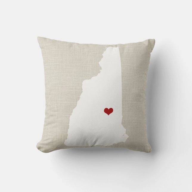 Toile de Faux de coussin d'état du New Hampshire (Recto)