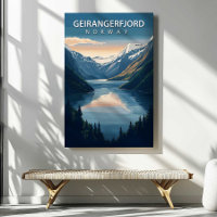 Toile de fond de voyage Geirangerfjord Norvège