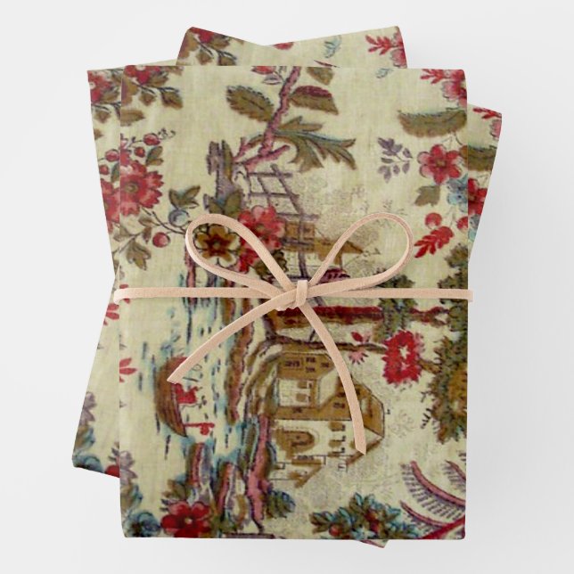 Toile de Jouy 2021 Geschenkpapier Set (Beispiel)