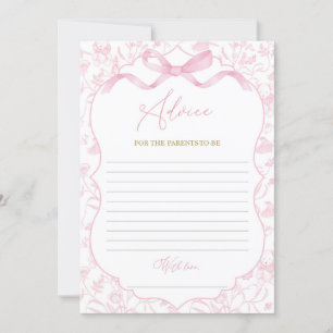 Toile De Jouy Advice Baby Showspiel Einladung