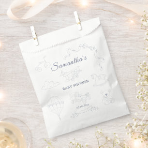 Toile de Jouy Baby Shower für das Kinderzimmer Geschenktütchen