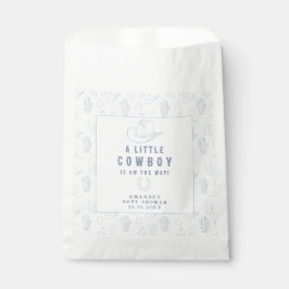 Toile de Jouy Blue Cowboy Western Babydusche Geschenktütchen