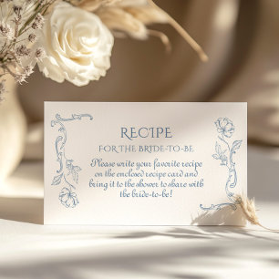 Toile de Jouy Blue Rezept für die Braut Begleitkarte