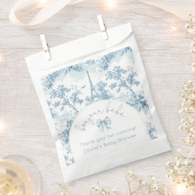 Toile de Jouy Bonjour Bebe Paris Vielen Dank Geschenktütchen (Ausgeschnitten)