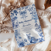 Toile De Jouy Bow Babydusche