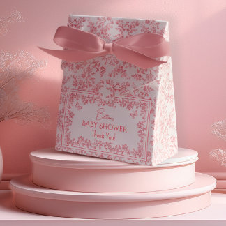 Toile de Jouy Chinoiserie Rosa Schmetterlinge Geschenkschachtel