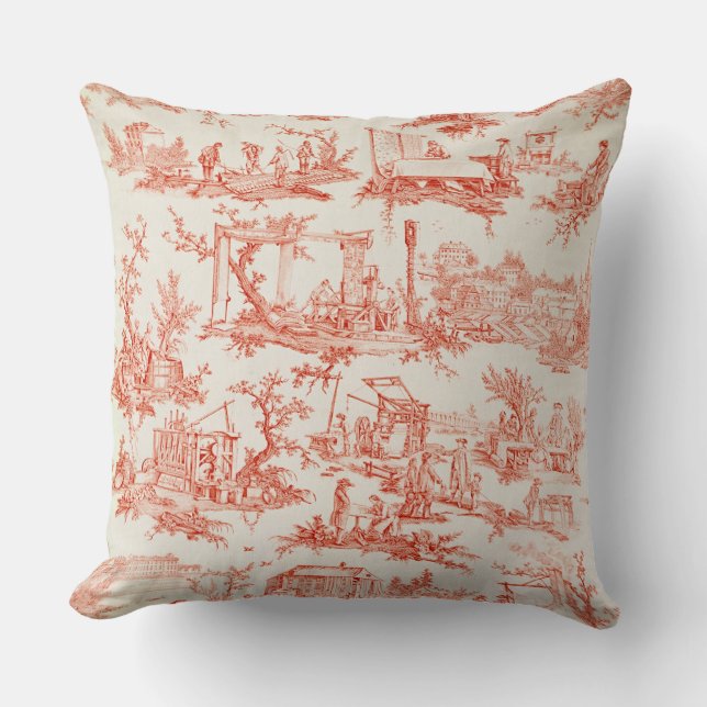 Toile de Jouy, die Prozesse von manuf Kissen (Vorderseite)