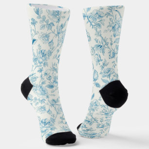 Toile de Jouy Französische Chinoiserien Pfingstros Socken