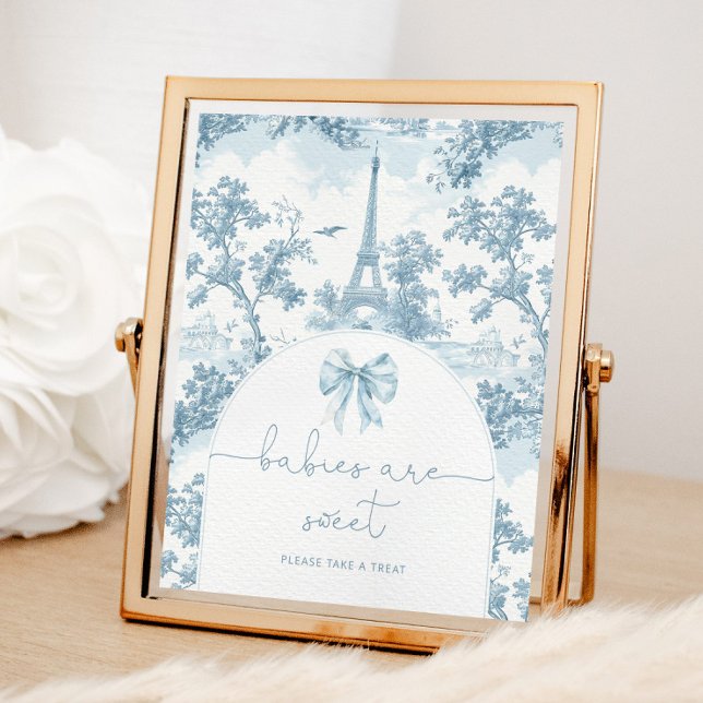 Toile de Jouy French Bow Babys sind süß Poster (Von Creator hochgeladen)