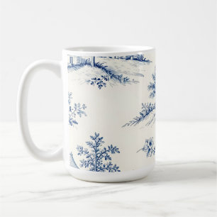 Toile de Jouy Landschaft Nahtloses Muster Kaffeetasse