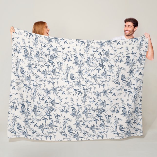 Toile-De-Jouy-Muster Fleecedecke (Beispiel)