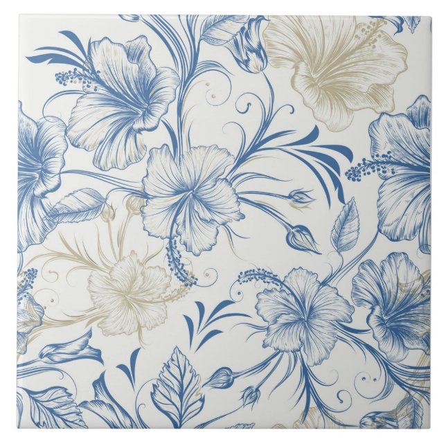 Toile-De-Jouy-Muster  Fliese (Vorderseite)
