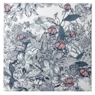 Toile-De-Jouy-Muster Fliese