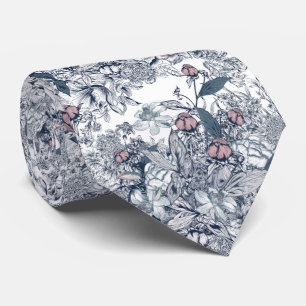 Toile-De-Jouy-Muster-Hochzeit Krawatte