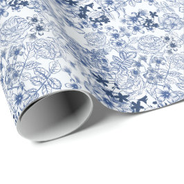 Toile-De-Jouy Pattern Wedding Geschenkpapier