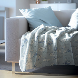 Toile De Jouy Peonies Fleecedecke