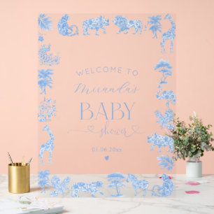 Toile De Jouy Safari Baby Dusche Akryllische Besch Acrylschild