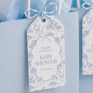 Toile De Jouy Safari Baby Shower Geschenkanhänger