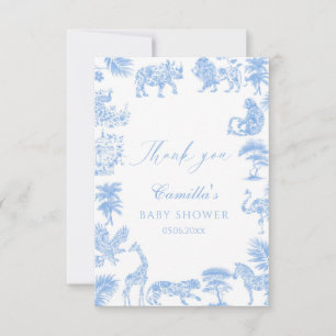 Toile De Jouy Safari Babydusche Dankeskarte