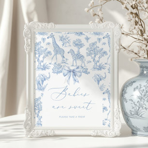 Toile de Jouy Safari French Babies sind süß Poster