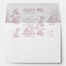 Toile de Jouy Safari-Tiere Baby Shower