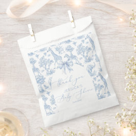 Toile de Jouy Safari tiere Babydusche Geschenktütchen