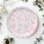 Toile de Jouy Safari Tiere Pink Baby Dusche Pappteller<br><div class="desc">Toile de Jouy Safari Tiere Pink Baby Dusche Papier Teller Matching Artikel zur Verfügung.</div>
