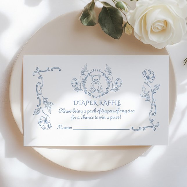 Toile de jouy teddy trägt Vintage Windelraffinerie Begleitkarte (Von Creator hochgeladen)