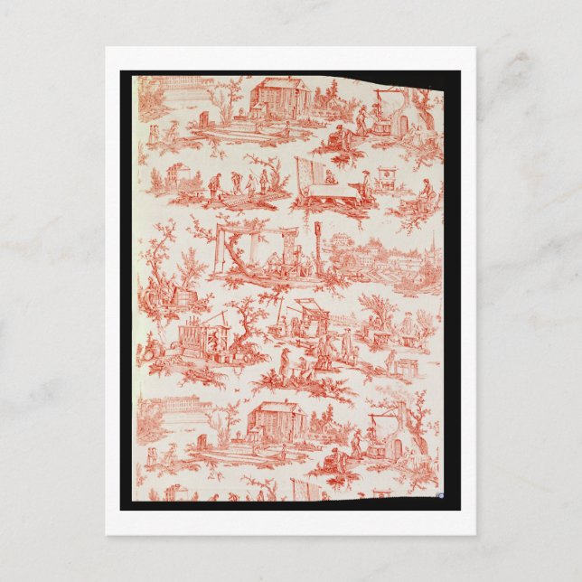 Toile de Jouy, veranschaulicht die Prozesse des Ha Postkarte (Vorderseite)