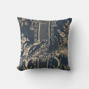 Toile de jouy Vintag Illustration Blue Kissen