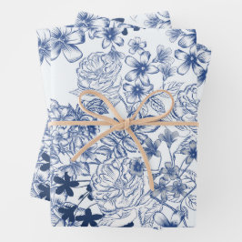 Toile-De-Jouy Vintage French Pattern Geschenkpapier Set