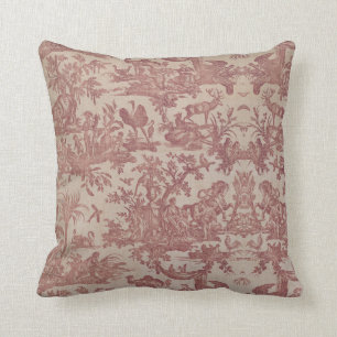 Toile de jouy Vintage Illustration Coussin