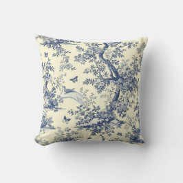 Toile de jouy Vintager Muttertag Blumenstrauß Kissen