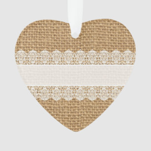 Toile de jute avec la dentelle sensible - style