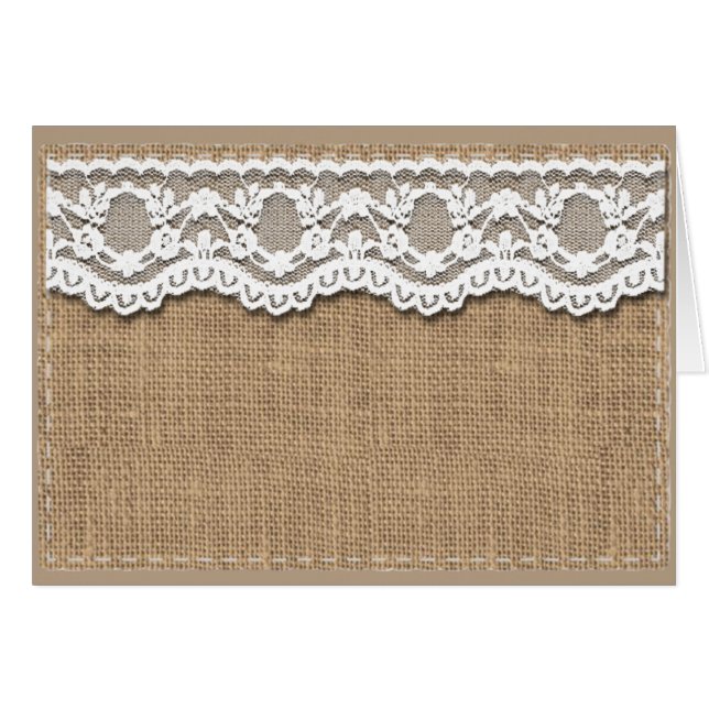 Toile de jute et dentelle rustiques (Devant horizontal)