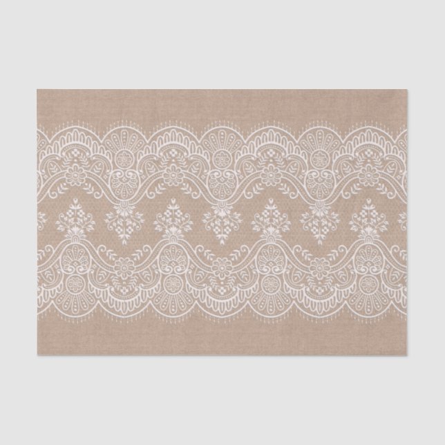 Toile de jute et papier de soie de soie chics (Recto)