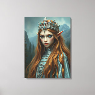 Toile de la Reine Elfique – Art mural fantastique