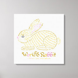 Toile de lapin Wor(l)d Imprimer