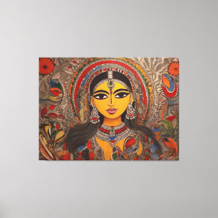Toile de Madhubani : Artistérie intemporelle sur P