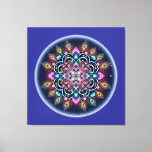 Toile de mandala cosmique sur toile murale