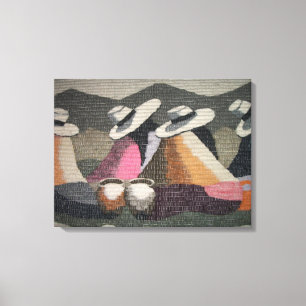 Toile de mur de filles de bavardage du Pérou