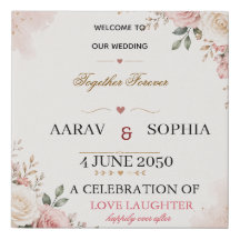 Toile de panneau de bienvenue de mariage personnal