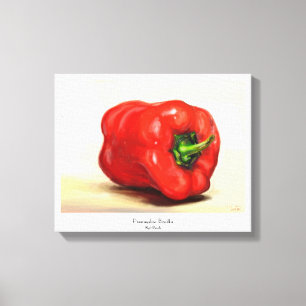 Toile De paprika rouge de légume toujours peinture à