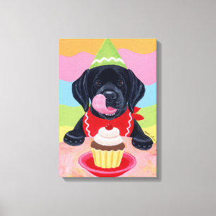 Toile de peinture noire de petit gâteau