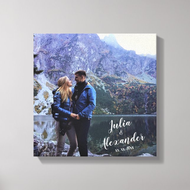 toile de photo de famille avec noms (Recto)