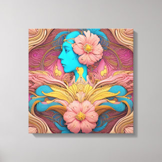 Toile de portrait Art nouveau Imprimer