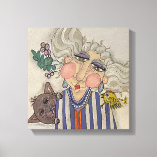 Toile de portrait fantaisiste "Ooh La La"