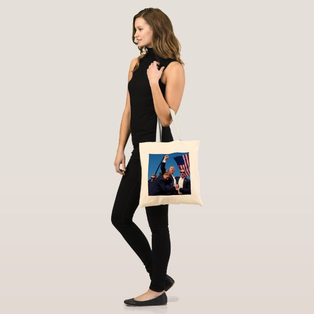 Toile de Sac fourre-tout personnalisée Donald Trum (Devant (modèle))